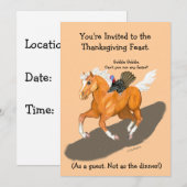 Thanksgiving onderweg Turkije en paarden Kaart (Voorkant / Achterkant)