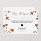 Thanksgiving ontvangt Pop onroerend goed realtor d Feestdagenkaart (Voorkant / Achterkant)