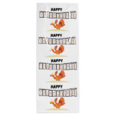 Thanksgiving Ontwerp Papieren Zak/Geschenkzak Wit Wijn Cadeautas (Achterkant)