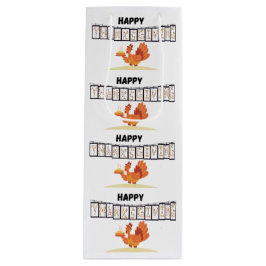 Thanksgiving Ontwerp Papieren Zak/Geschenkzak Wit Wijn Cadeautas