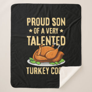 Thanksgiving-ontwerp voor een zoon van een kalkoen sherpa deken