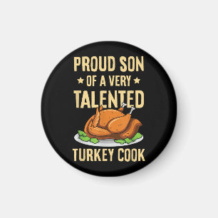 Thanksgiving Ontwerp voor een zoon van een Turkije Magneet