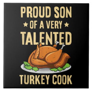 Thanksgiving Ontwerp voor een zoon van een Turkije Tegeltje