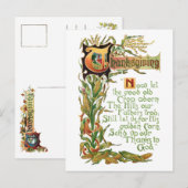  Thanksgiving Oogst Blessing Feestdagenkaart (Voorkant / Achterkant)