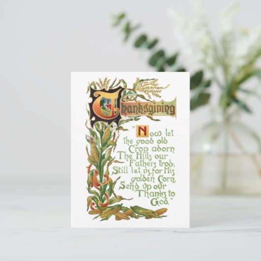  Thanksgiving Oogst Blessing Feestdagenkaart (Staand voorkant)