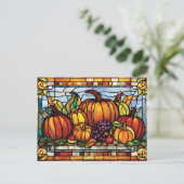 Thanksgiving oogst, decoratief Glas in lood, Briefkaart (Staand voorkant)