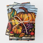 Thanksgiving oogst, Glas in lood, Inpakpapier Vel (In situ)