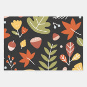 Thanksgiving Oogst grafische herfst leest uit drie Inpakpapier Vel (Voorkant 3)