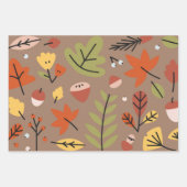 Thanksgiving Oogst grafische herfst leest uit drie Inpakpapier Vel (Voorkant)