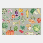 Thanksgiving oogst groenten kleurrijk uit drie stu inpakpapier vel (Voorkant 2)