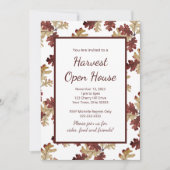 Thanksgiving Oogst Herfst Foliage Open Huis Kaart (Voorkant)