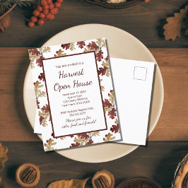 Thanksgiving Oogst Herfst Foliage Open Huis Uitnodiging Briefkaart