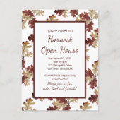 Thanksgiving Oogst Herfst Foliage Open Huis Uitnodiging Briefkaart (Voorkant)