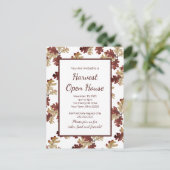 Thanksgiving Oogst Herfst Foliage Open Huis Uitnodiging Briefkaart (Staand voorkant)