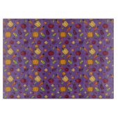 Thanksgiving oogst plantaardige paarse patroon snijplank (Voorkant)