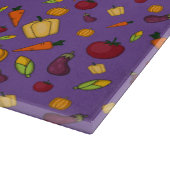 Thanksgiving oogst plantaardige paarse patroon snijplank (Hoek)