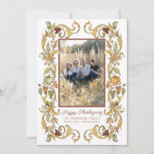  Thanksgiving Oogst Pompoen Lijst Foto Feestdagenkaart (Voorkant)