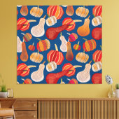 Thanksgiving Oogst: Pumpkin  Art Canvas Afdruk (Insitu (Woonkamer))