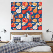 Thanksgiving Oogst: Pumpkin  Art Canvas Afdruk (Insitu (Slaapkamer))
