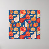 Thanksgiving Oogst: Pumpkin  Art Canvas Afdruk (Voorkant)