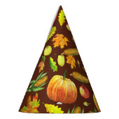 Thanksgiving oogst, waterverf naadloos patroon. feesthoedjes (Links)