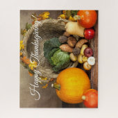Thanksgiving oogsten van nog levende mandgroenten; legpuzzel (Verticaal)