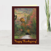 Thanksgiving op de landweg feestdagen kaart (Voorkant)