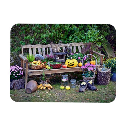 Thanksgiving op de Park Bench Magneet (Horizontaal)