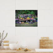 Thanksgiving op de Park Bench Poster (Keuken)