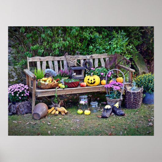 Thanksgiving op de Park Bench Poster (Voorkant)