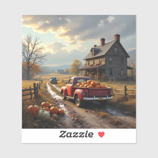 Thanksgiving op het platteland sticker (Vel)