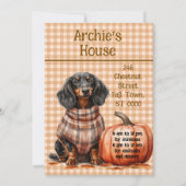 Thanksgiving Open House Invitation | Dog Friendly Kaart (Achterkant)