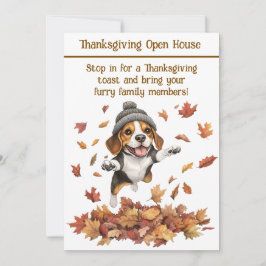 Thanksgiving Open House Invitation | Dog Friendly Kaart