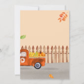 Thanksgiving Open House Oranje Truck Fun Kaart (Achterkant)