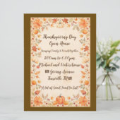 Thanksgiving Open Huis Feestuitnodiging Feestdagenkaart (Staand voorkant)