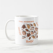 Thanksgiving opgeblazen val verlaat familienaam koffiemok (Links)