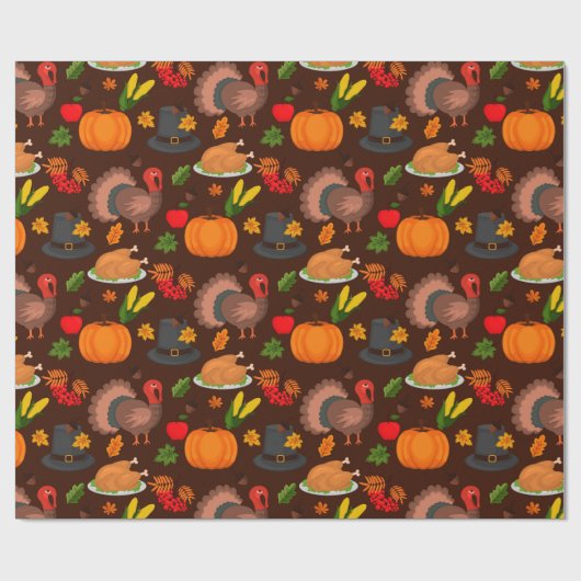 Thanksgiving-opvulpapier Cadeaupapier (Vlak)