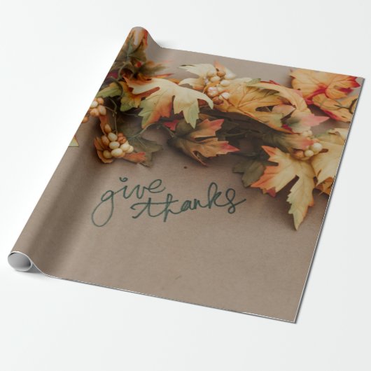 Thanksgiving-opvulpapier Cadeaupapier (Uitgerold)