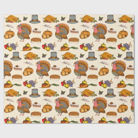 Thanksgiving-opvulpapier Cadeaupapier (Vlak)