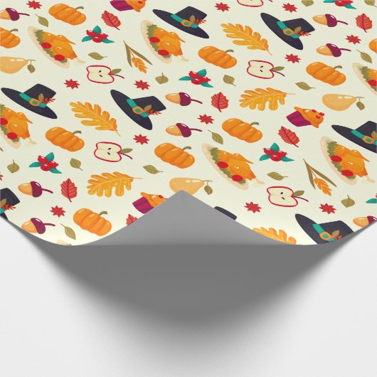 Thanksgiving-opvulpapier Cadeaupapier (Hoek)