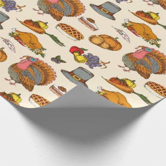Thanksgiving-opvulpapier Cadeaupapier (Hoek)