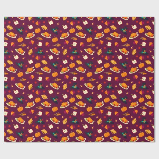 Thanksgiving-opvulpapier Cadeaupapier (Vlak)