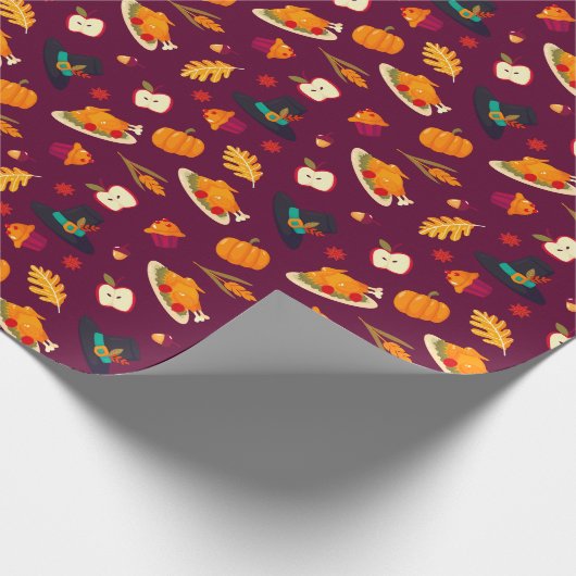 Thanksgiving-opvulpapier Cadeaupapier (Hoek)