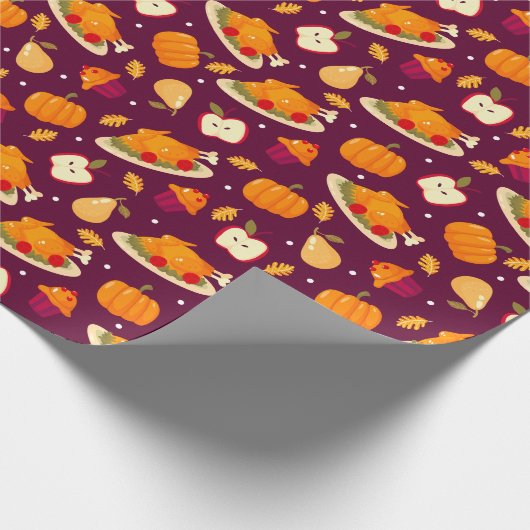 Thanksgiving-opvulpapier Cadeaupapier (Hoek)