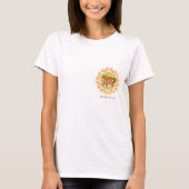 Thanksgiving Orange Bohemian Mandala Autumn Leaves T-shirt (Voorkant)