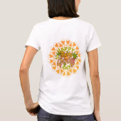 Thanksgiving Orange Bohemian Mandala Autumn Leaves T-shirt (Achterkant)