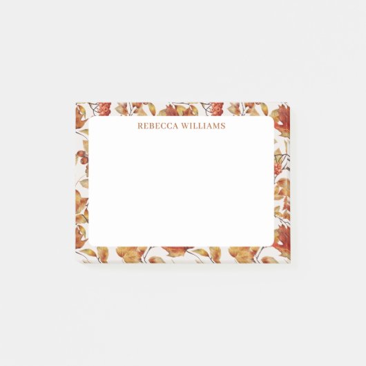 Thanksgiving Oranje afval Naam Sjabloon Post-it® Notes (Voorkant)
