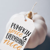 Thanksgiving Oranje en zwarte pompoenen Cadeaulabel