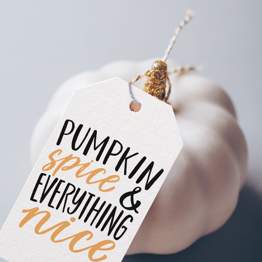 Thanksgiving Oranje en zwarte pompoenen Cadeaulabel