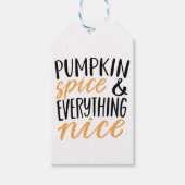 Thanksgiving Oranje en zwarte pompoenen Cadeaulabel (Voorkant)